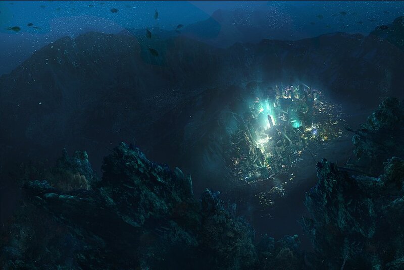 Underwater City — Blue, Dramatic