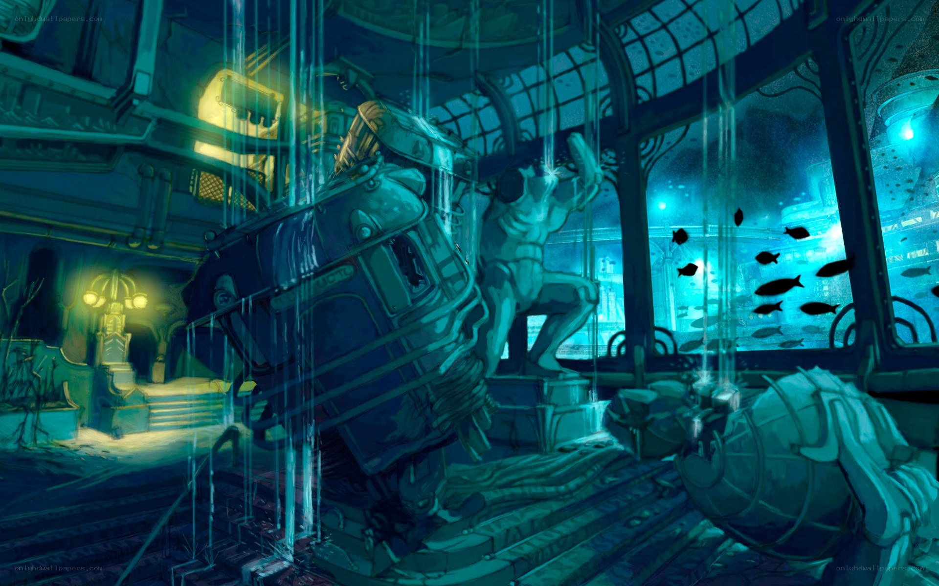 underwater city ruins