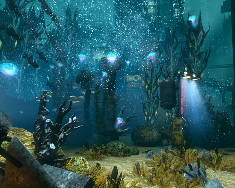 underwater city ruins