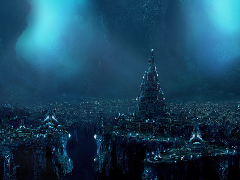 Underwater City Ruins — Dramatic