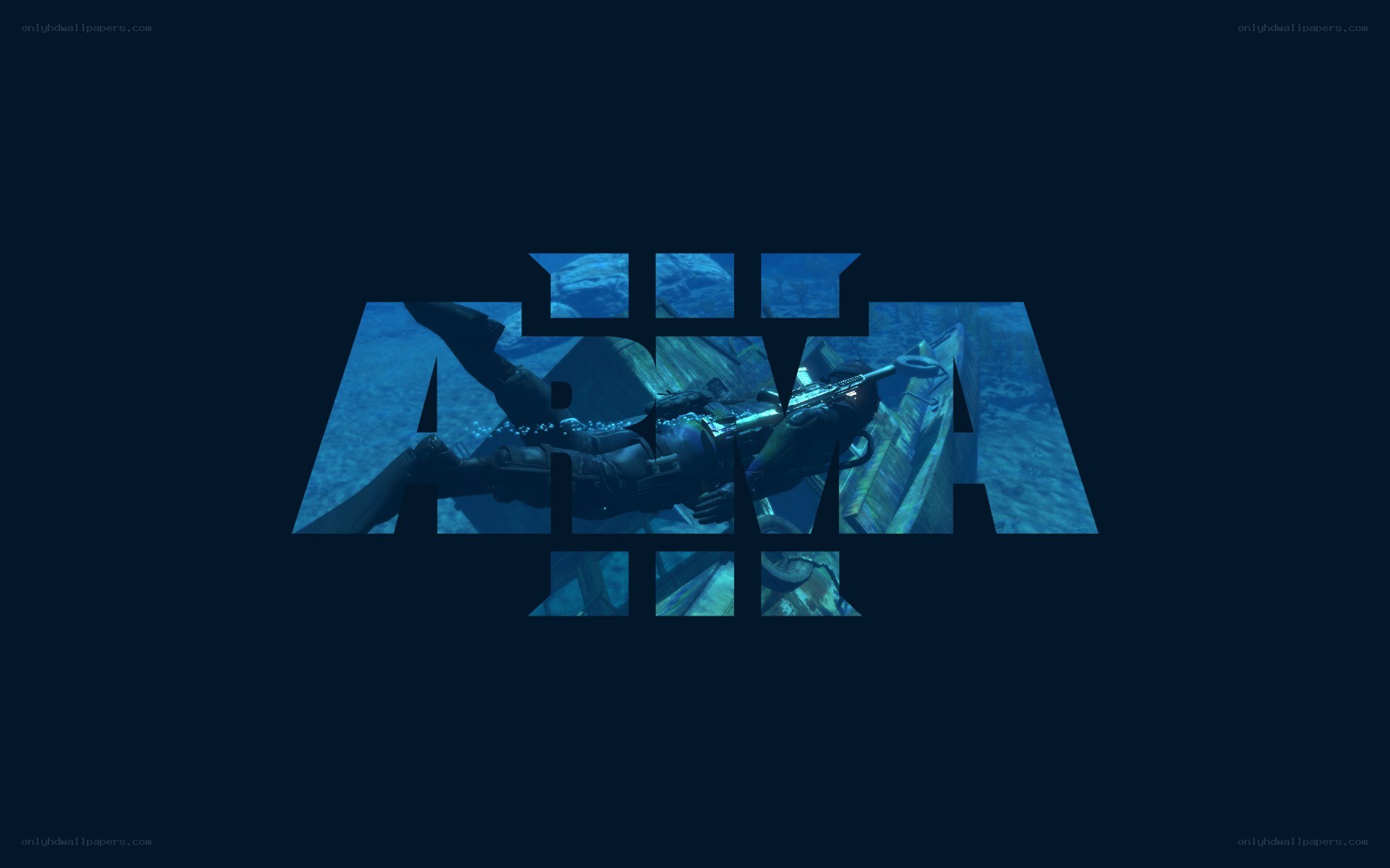 Underwater combat scene