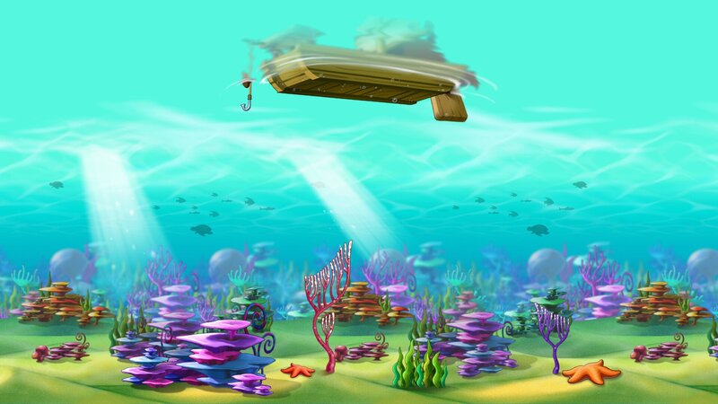 Underwater Coral Reef — Cyan