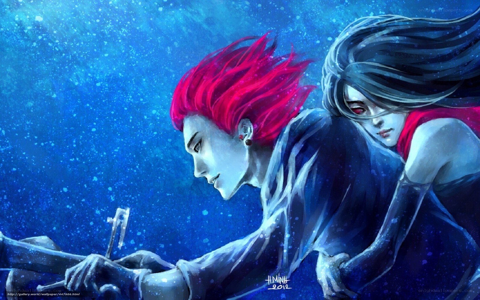 underwater couple art