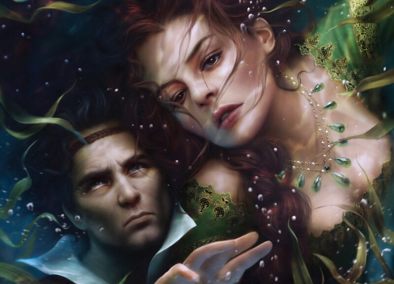underwater couple portrait
