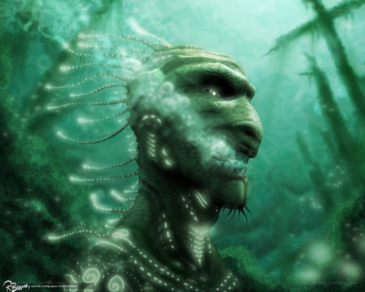 underwater creature portrait