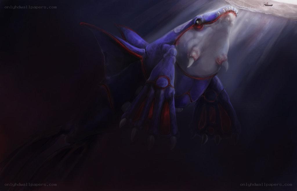 Underwater creature with glowing eyes