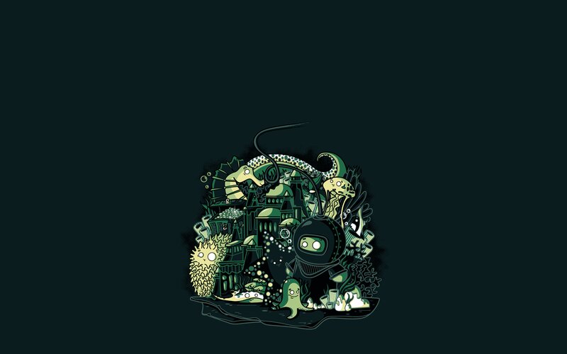 Underwater Creatures and Robot
