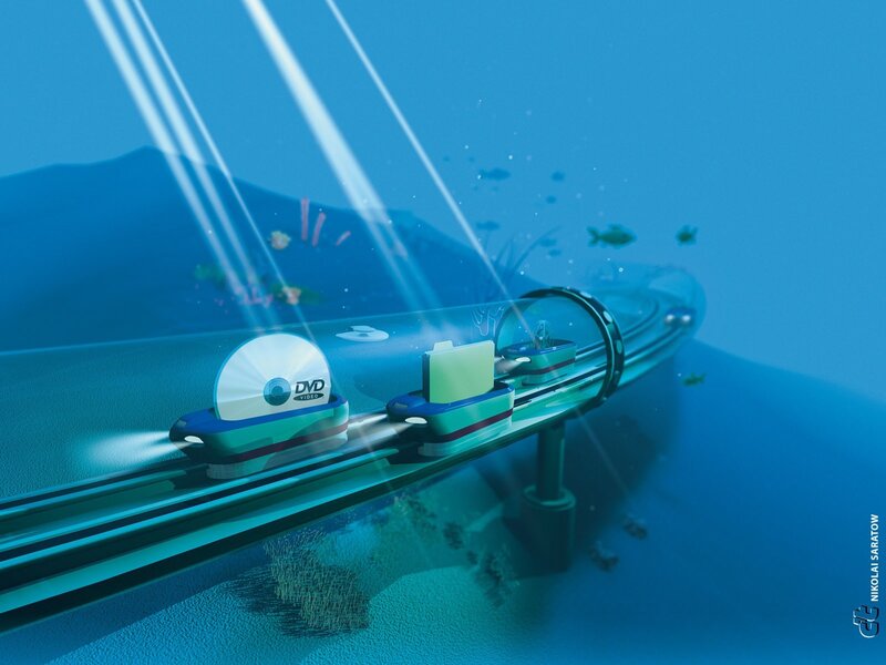 Underwater data transport system