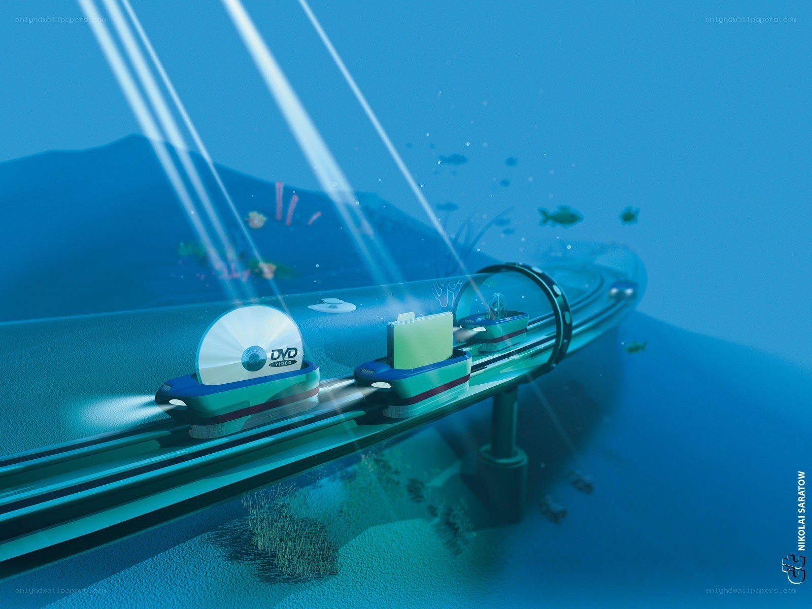 Underwater data transport system
