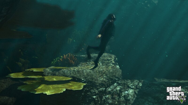 underwater diver in game