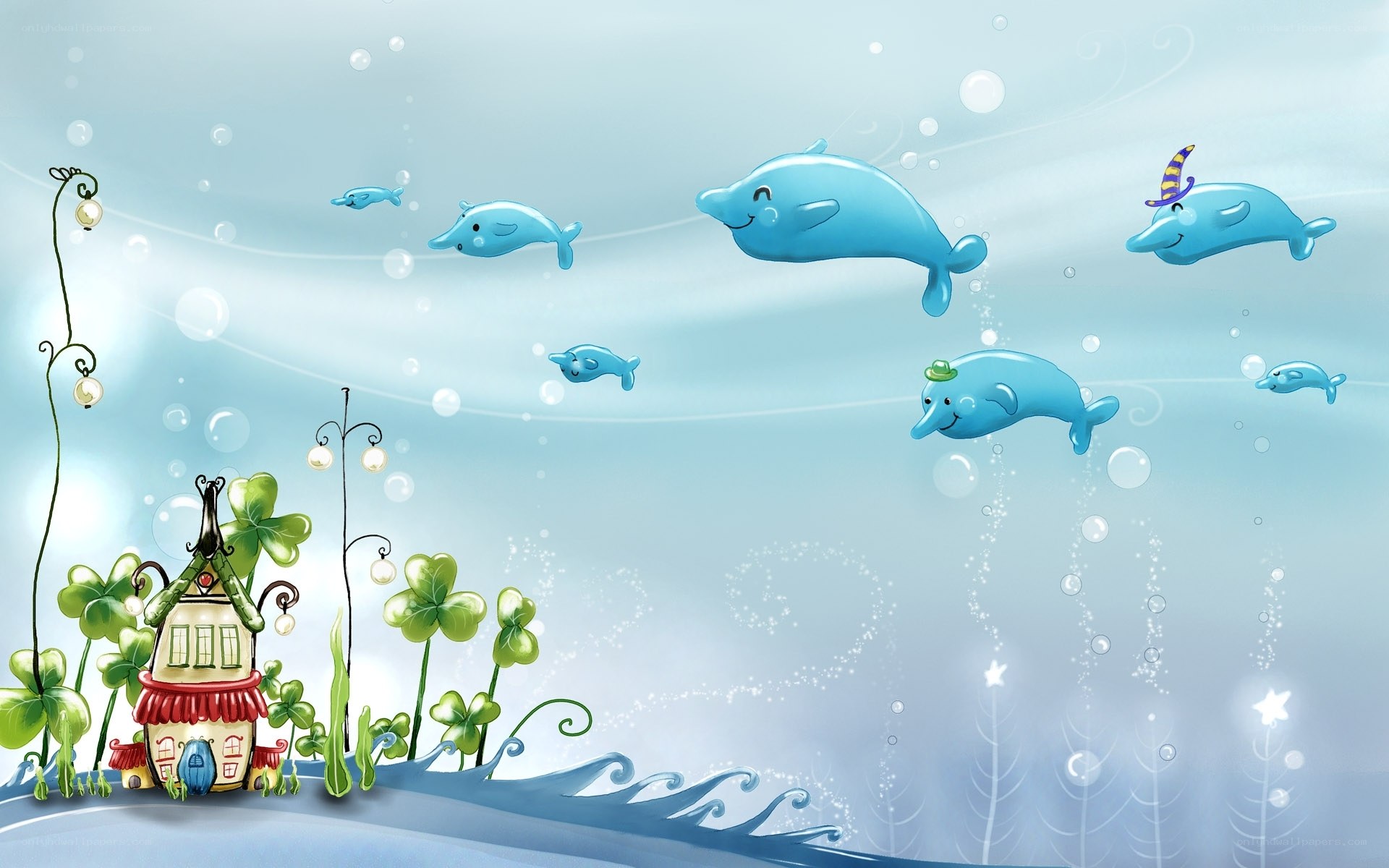 Underwater dolphin village