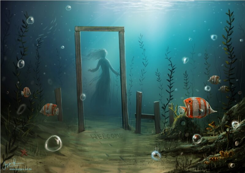 Underwater Door with Figure