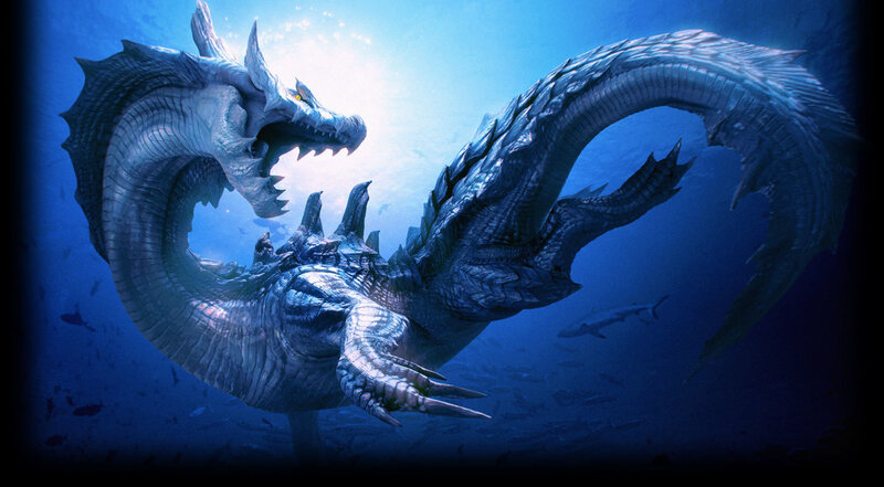 Underwater dragon creature