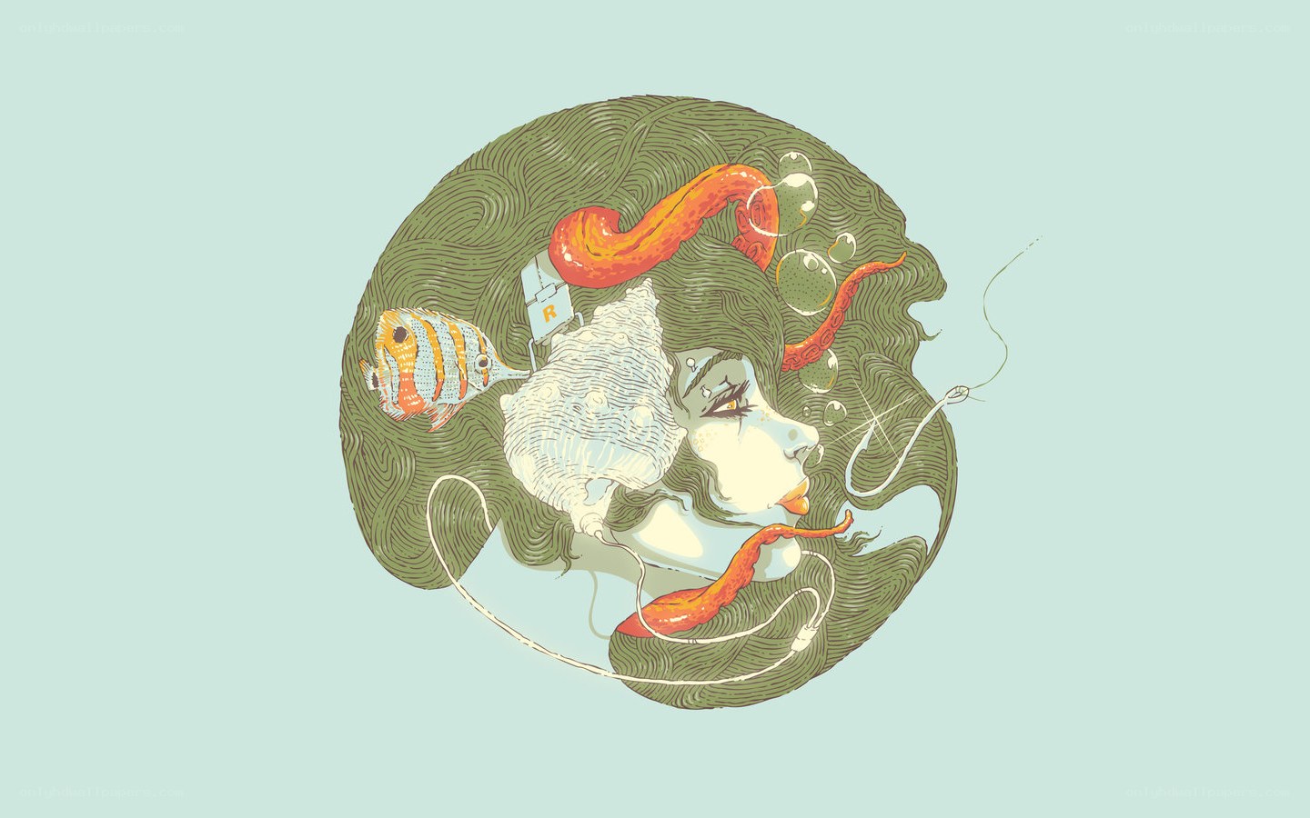 underwater dream illustration