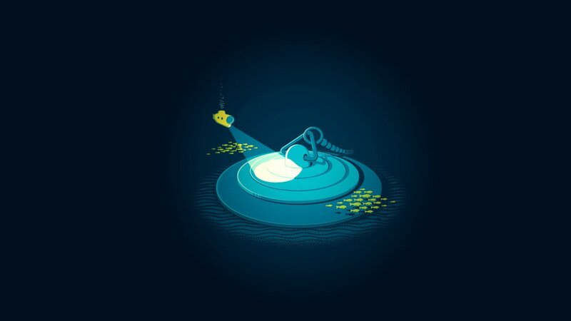 Underwater exploration scene
