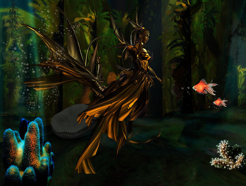 Underwater Fairy with Fish