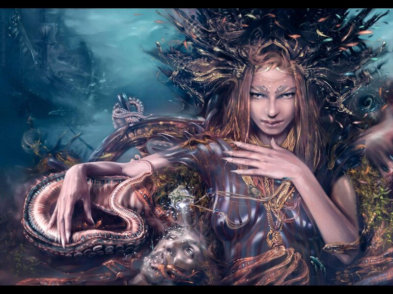 Underwater fantasy mermaid