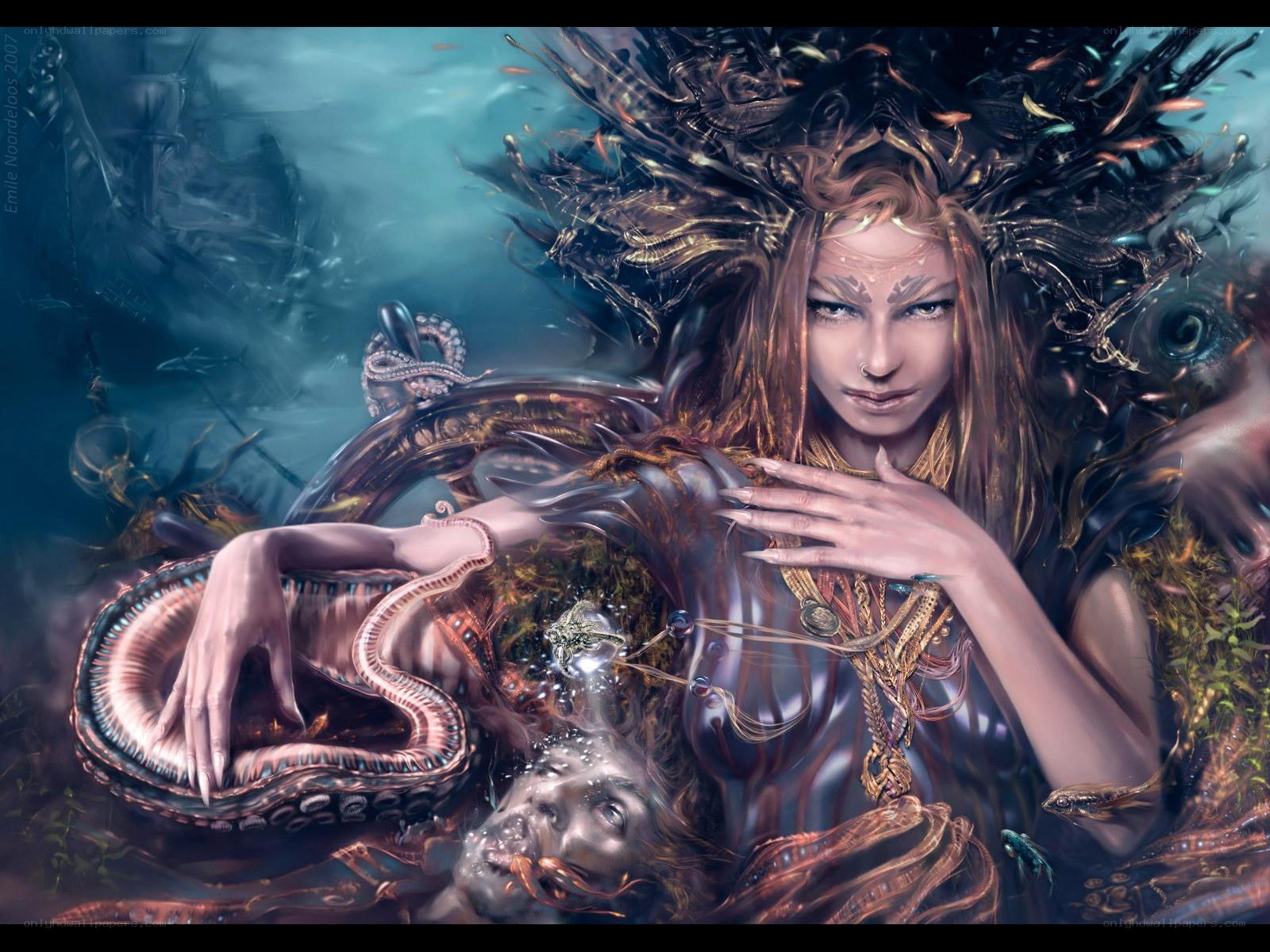 Underwater fantasy mermaid