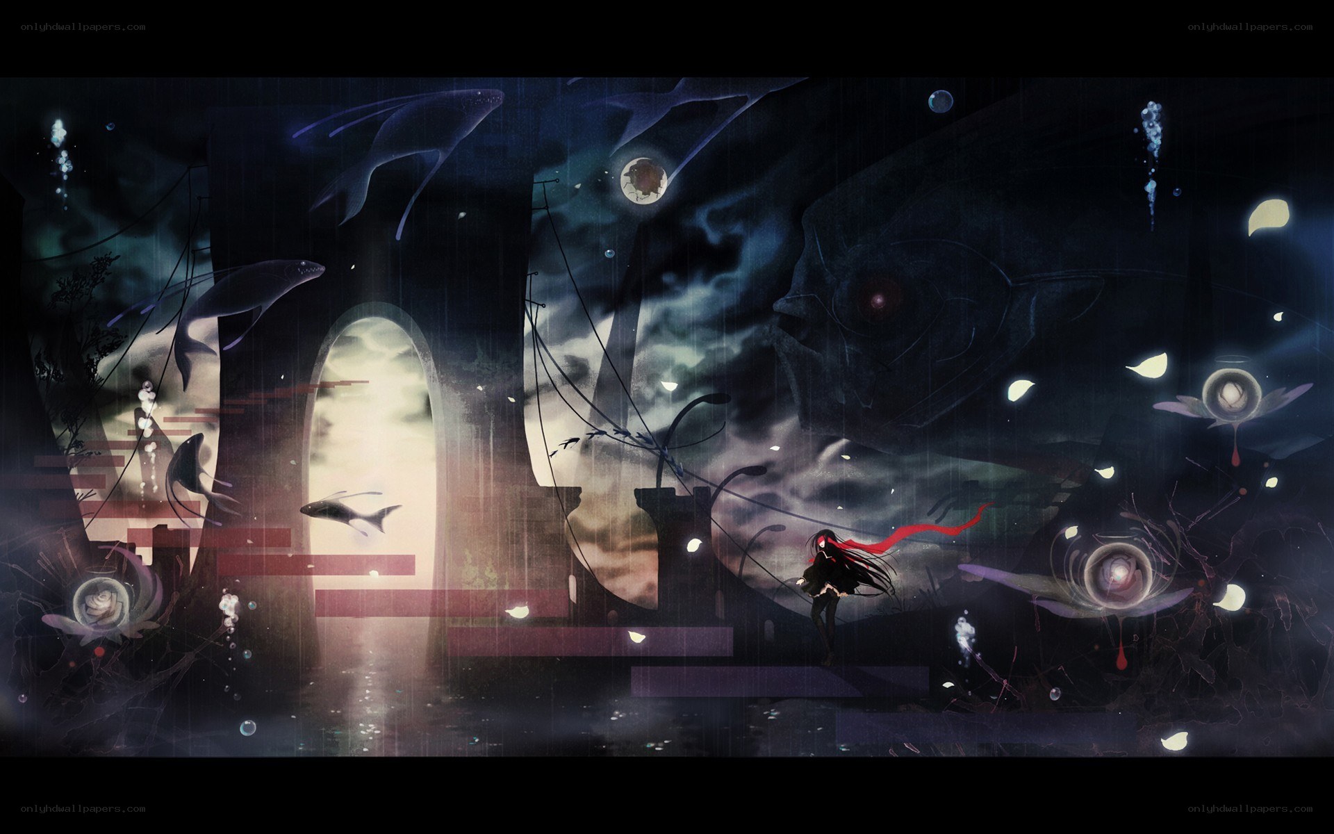 Underwater fantasy scene
