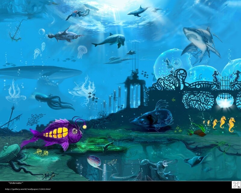 Underwater fantasy scene