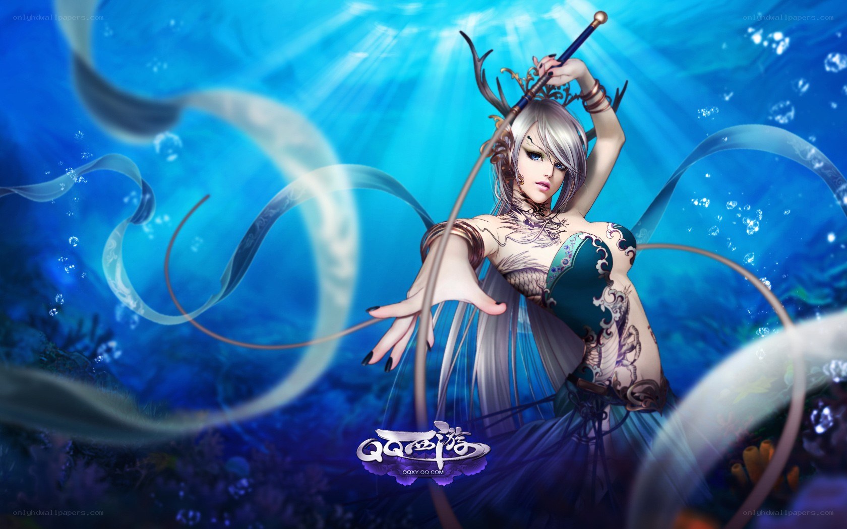 underwater fantasy warrior