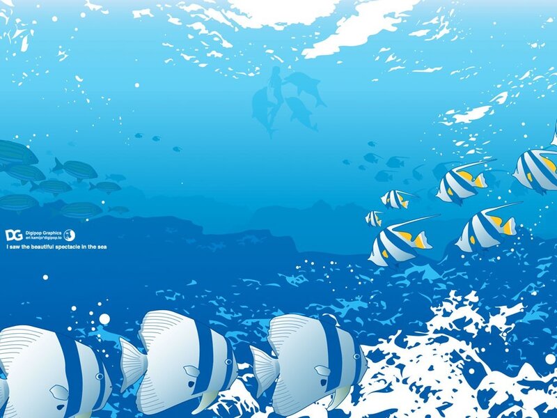 underwater fish school