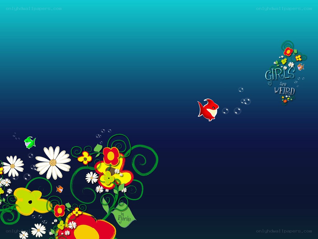 underwater floral scene