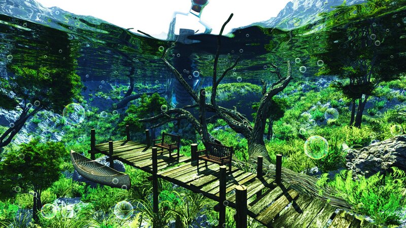 underwater forest dock