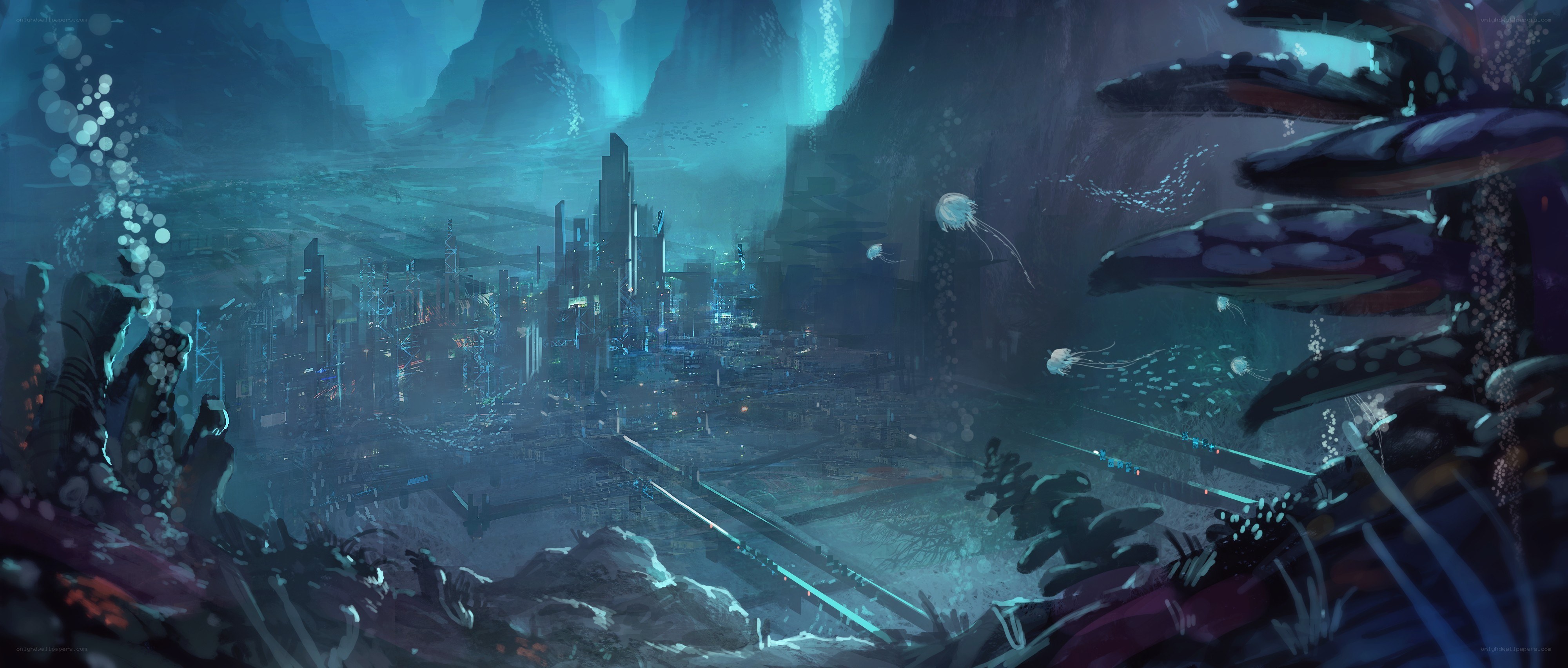 underwater futuristic city