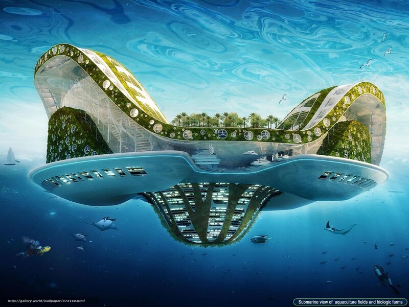 Underwater futuristic city