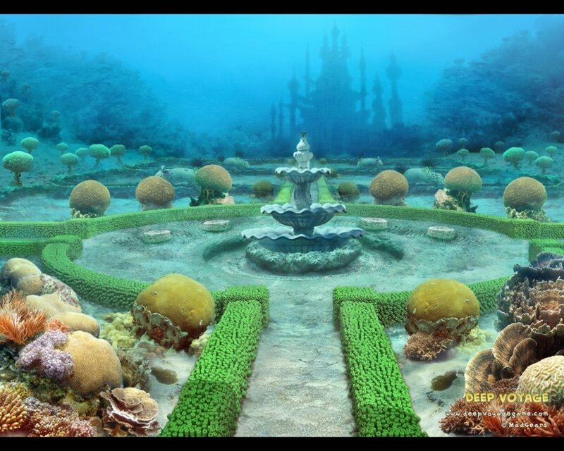 Underwater Garden with Fountain