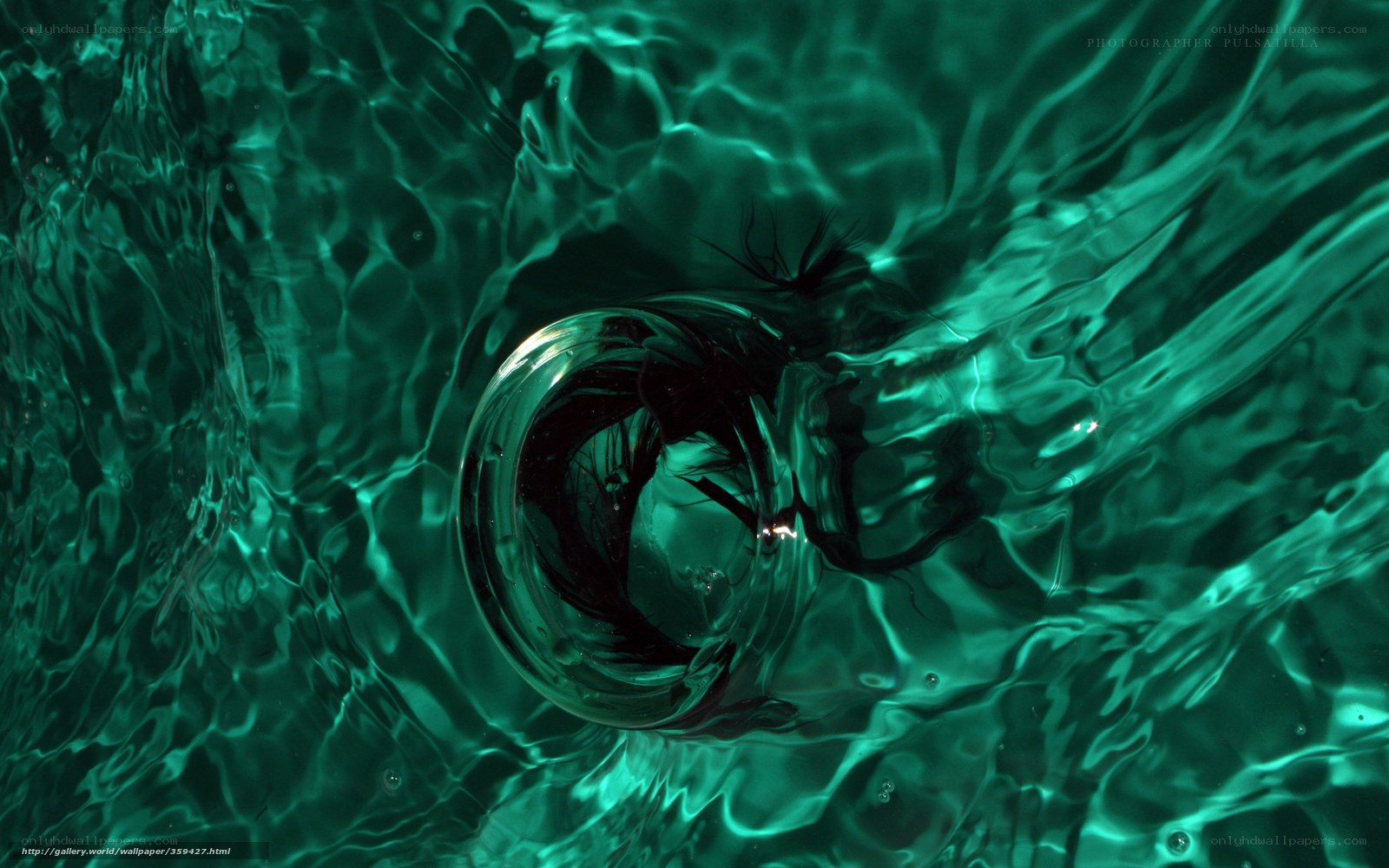 Underwater glass bottle