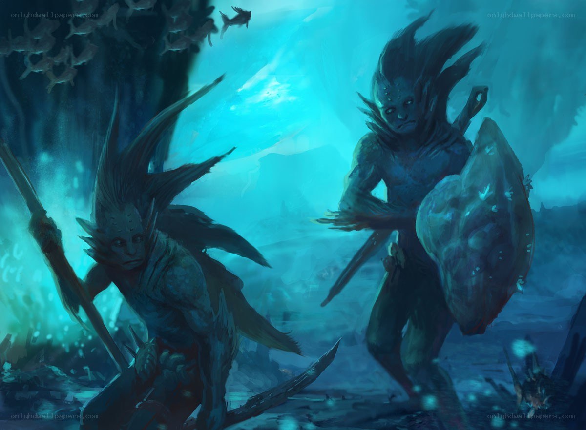 Underwater goblin warriors