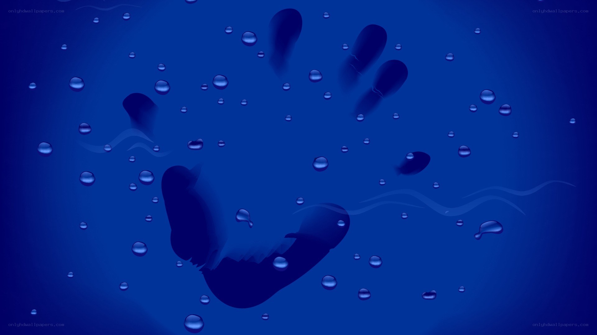 underwater handprint bubbles