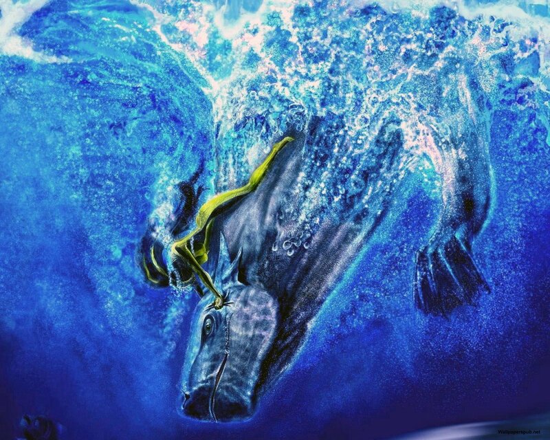 Underwater horse and rider