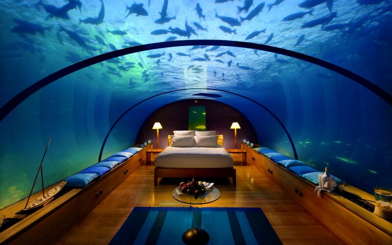 underwater hotel room