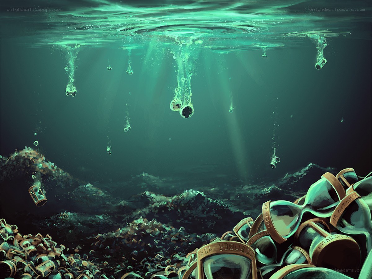 underwater hourglasses