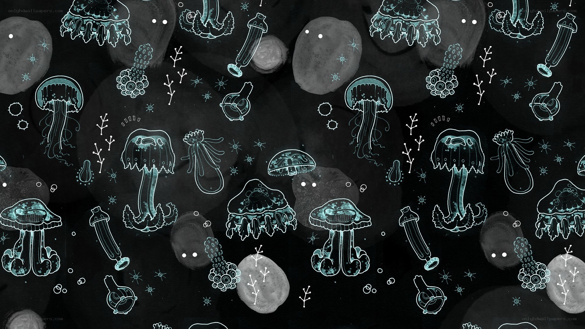 underwater jellyfish illustration