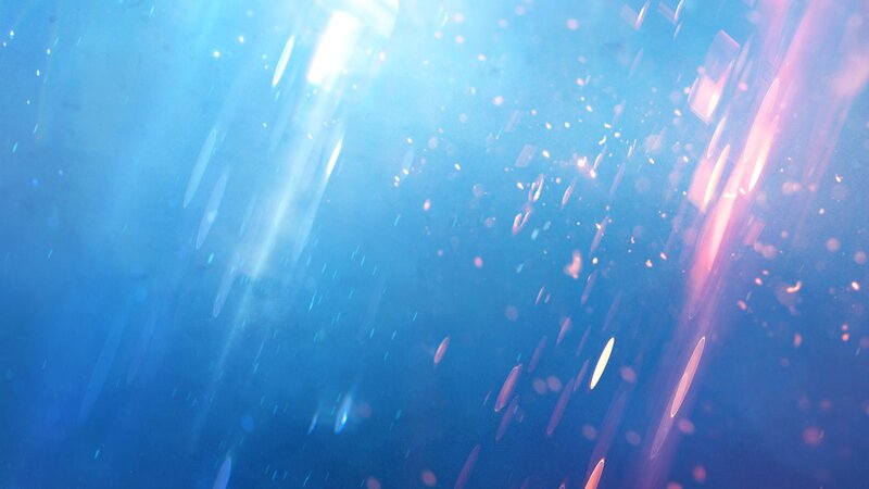 Underwater Light Rays — Blue, Serene, Digital Art, Light Rays, Particles
