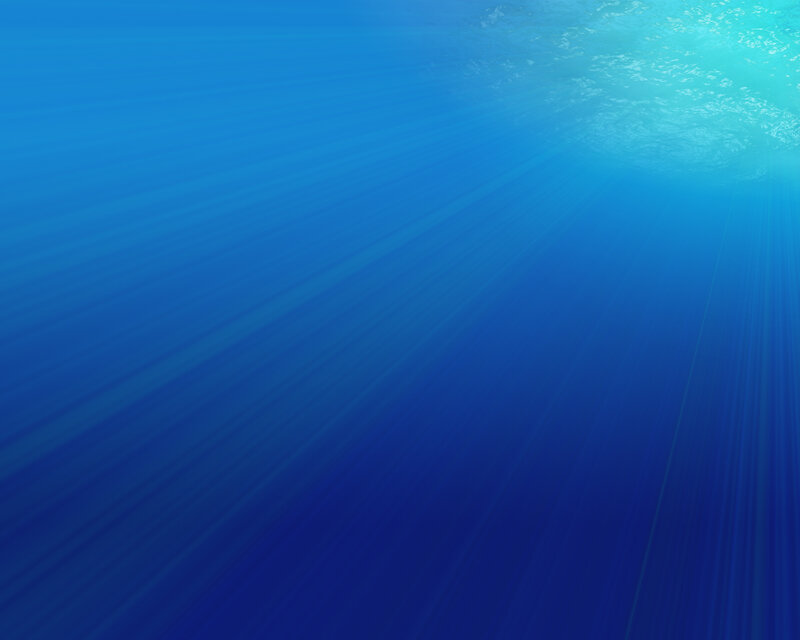 Underwater Light Rays — Blue, Serene, Digital Art, Light Rays