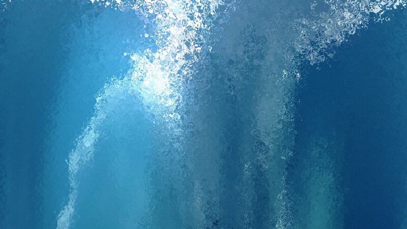Underwater Light Rays — Blue, Serene, Digital Art