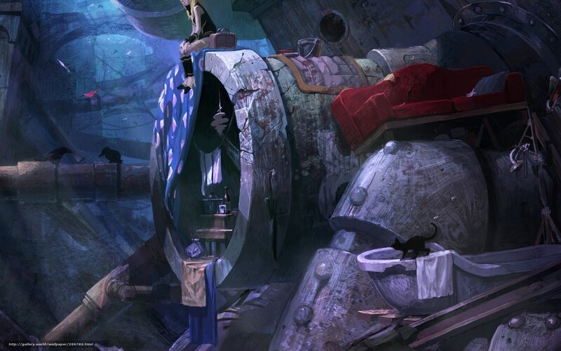 underwater mechanical ruin