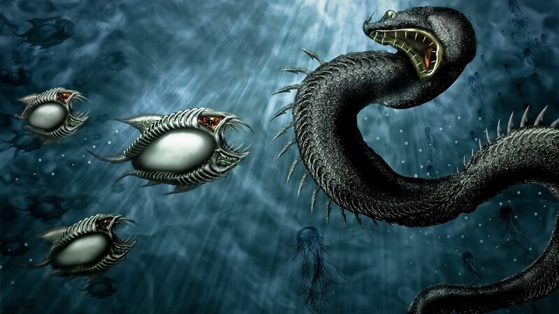 Underwater monster attack
