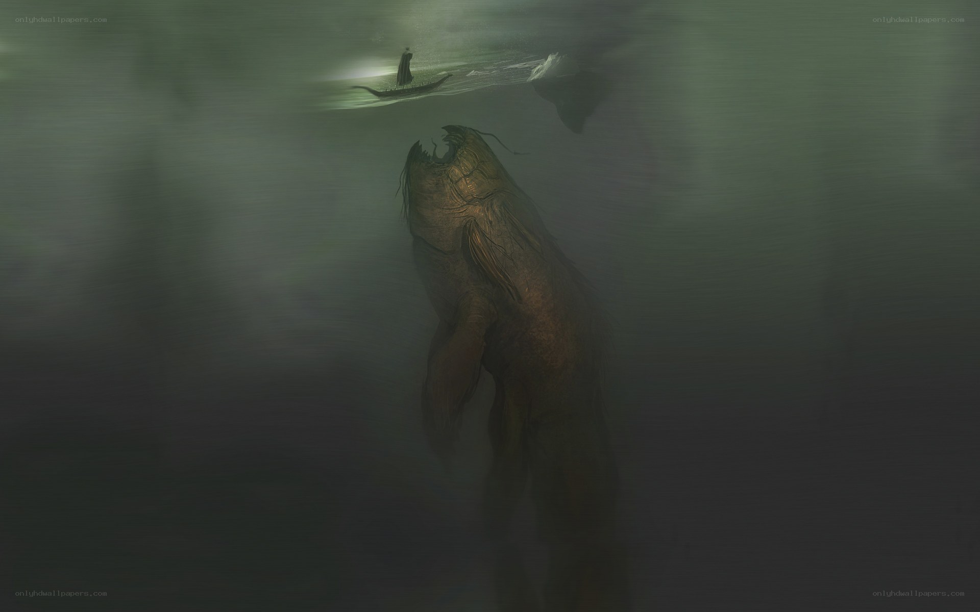 Underwater monster attack
