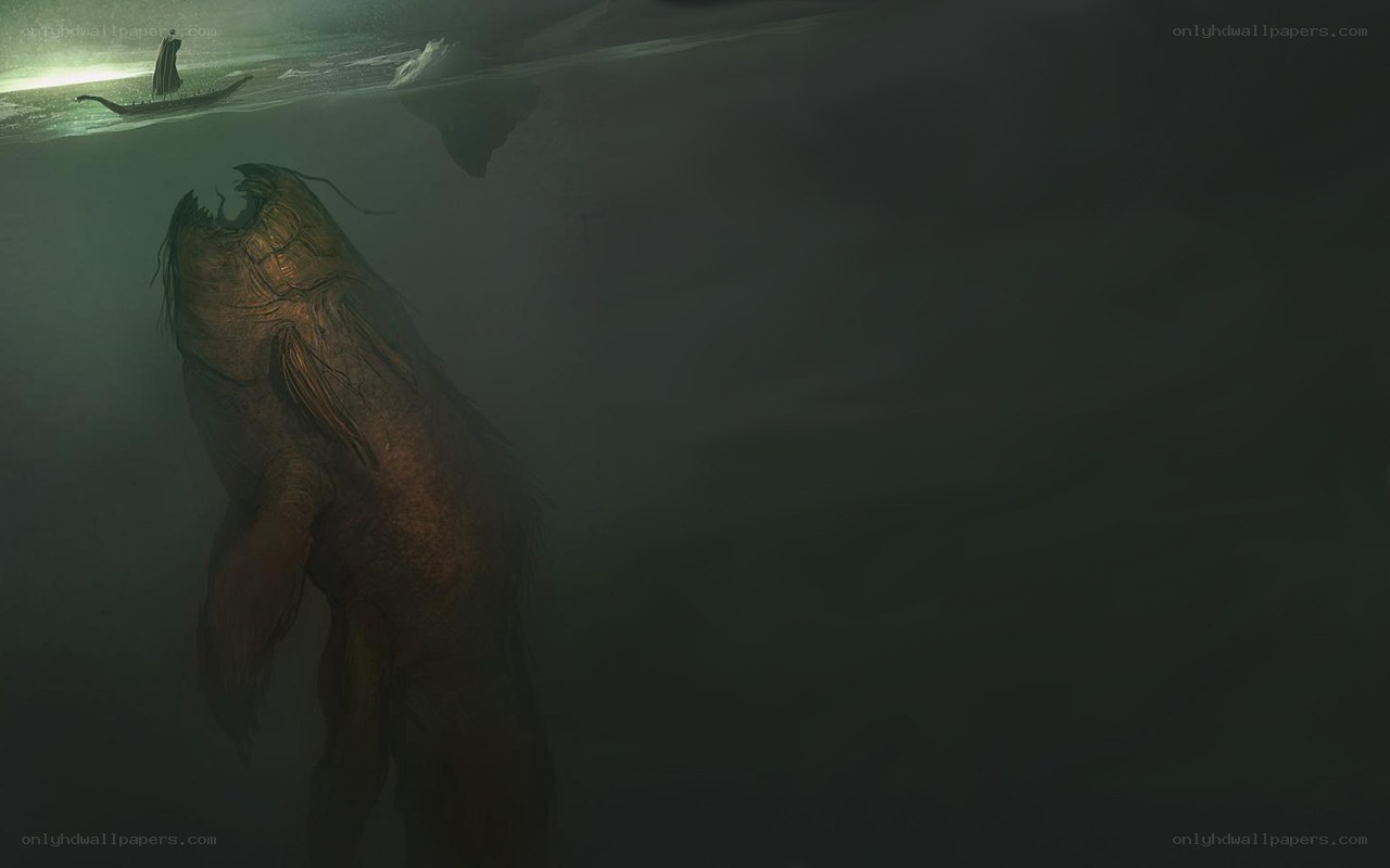 Underwater monster encounter