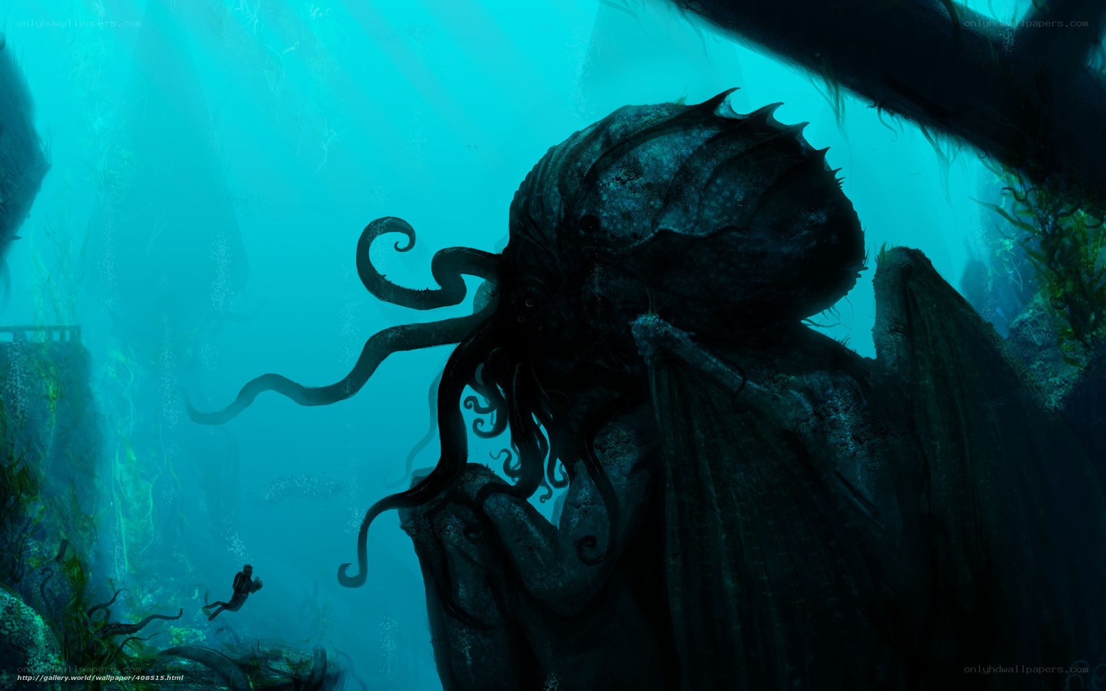 Underwater monster encounter