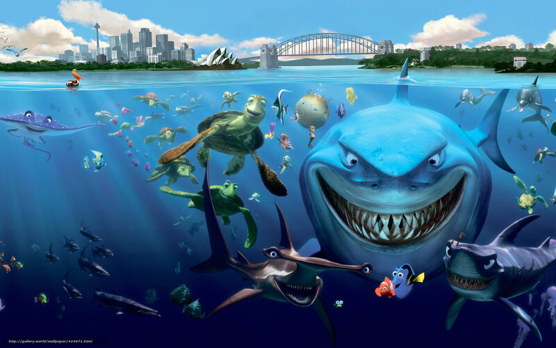 Underwater movie characters in Sydney