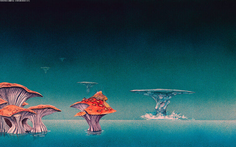 Underwater mushroom landscape