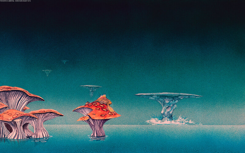 Underwater Mushrooms — Blue, Serene