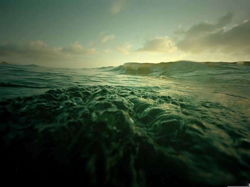 Underwater Ocean Waves — Green, Calm